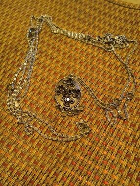 Gold-Tone Floral Medallion Multi-Strand Necklace